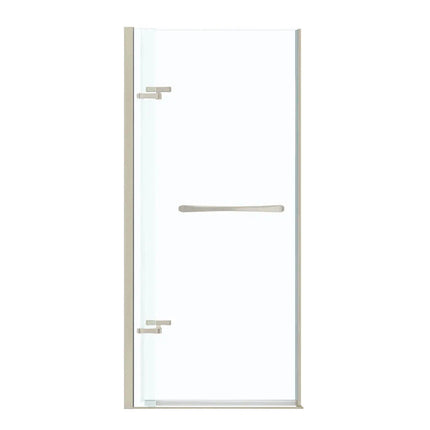 Reveal 71 32 ½-35 ½ x 71 ½ in. 8mm Pivot Shower Door for Alcove Installation with Clear glass in Brushed Nickel - Plumbing Market
