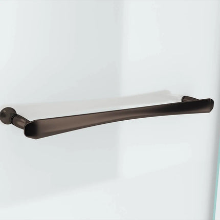 Reveal 71 38-41 x 71 ½ in. 8mm Pivot Shower Door for Alcove Installation with Clear glass in Dark Bronze - Plumbing Market
