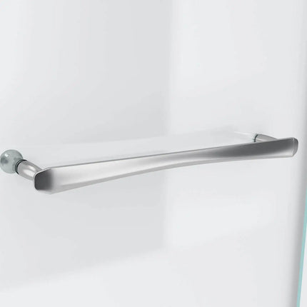 Reveal 71 41 ½-44 ½ x 71 ½ in. 8mm Pivot Shower Door for Alcove Installation with Clear glass in Chrome - Plumbing Market