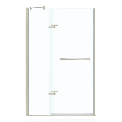 Reveal 71 44-47 x 71 ½ in. 8mm Pivot Shower Door for Alcove Installation with Clear glass in Brushed Nickel - Plumbing Market