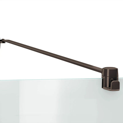 Reveal 71 44-47 x 71 ½ in. 8mm Pivot Shower Door for Alcove Installation with Clear glass in Dark Bronze - Plumbing Market