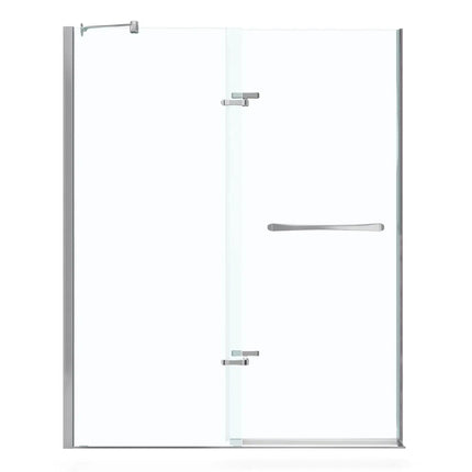 Reveal 71 56-59 x 71 ½ in. 8mm Pivot Shower Door for Alcove Installation with Clear glass in Chrome - Plumbing Market