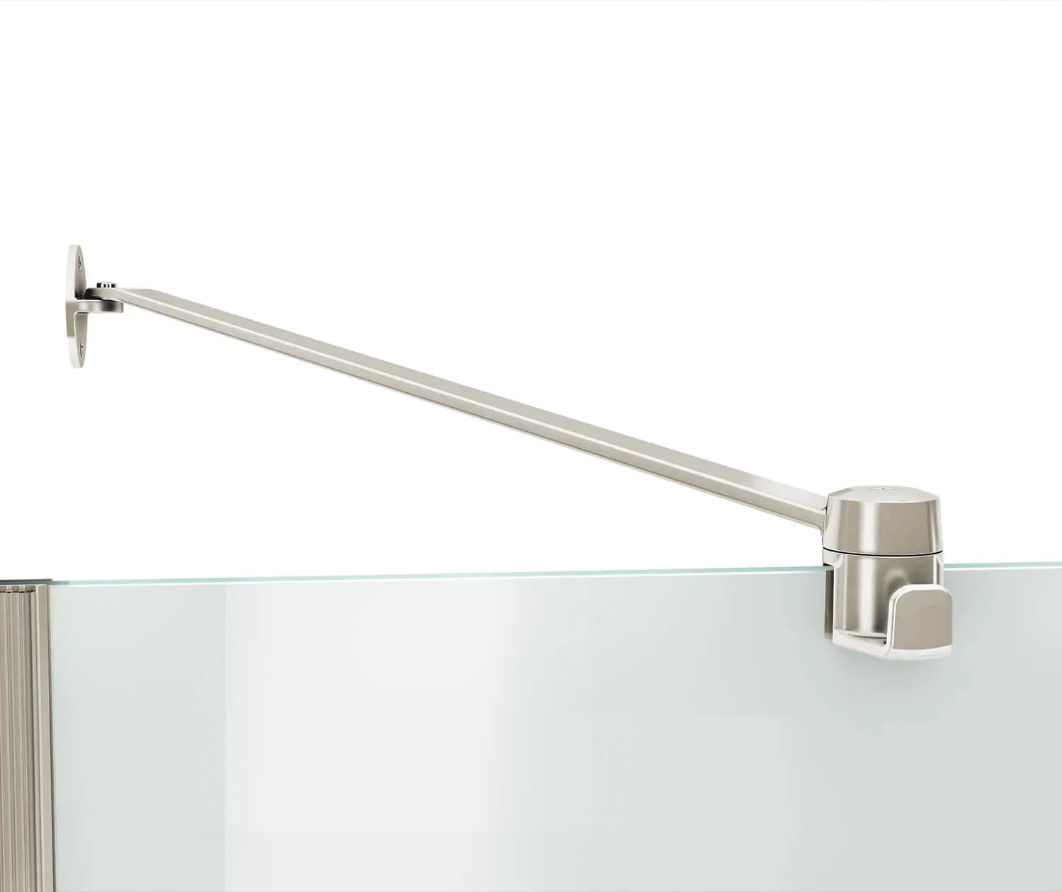 Reveal 71 Return Panel for 36 in. Base with Clear glass in Brushed Nickel - Plumbing Market
