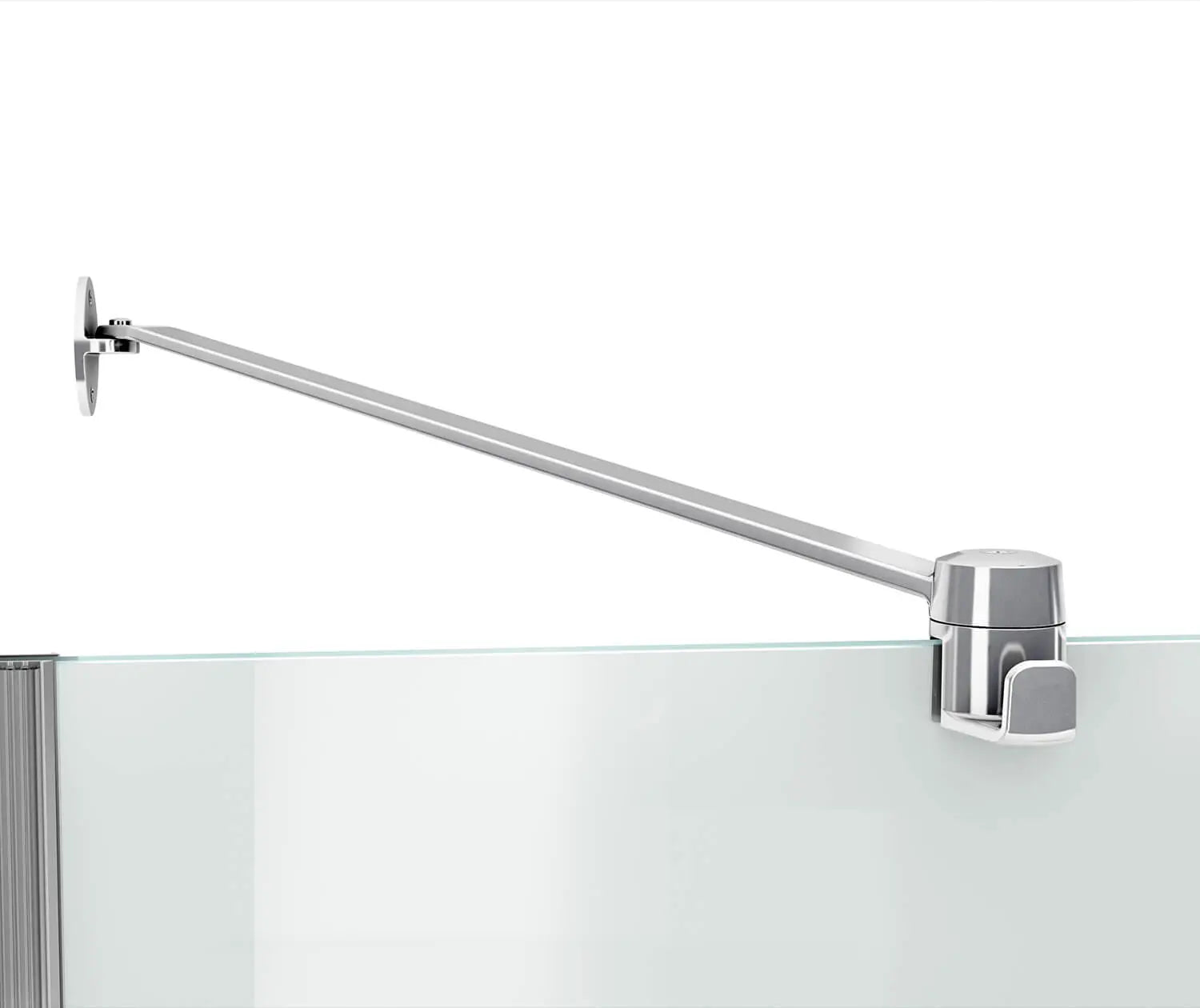 Reveal 71 Return Panel for 36 in. Base with Clear glass in Chrome - Plumbing Market
