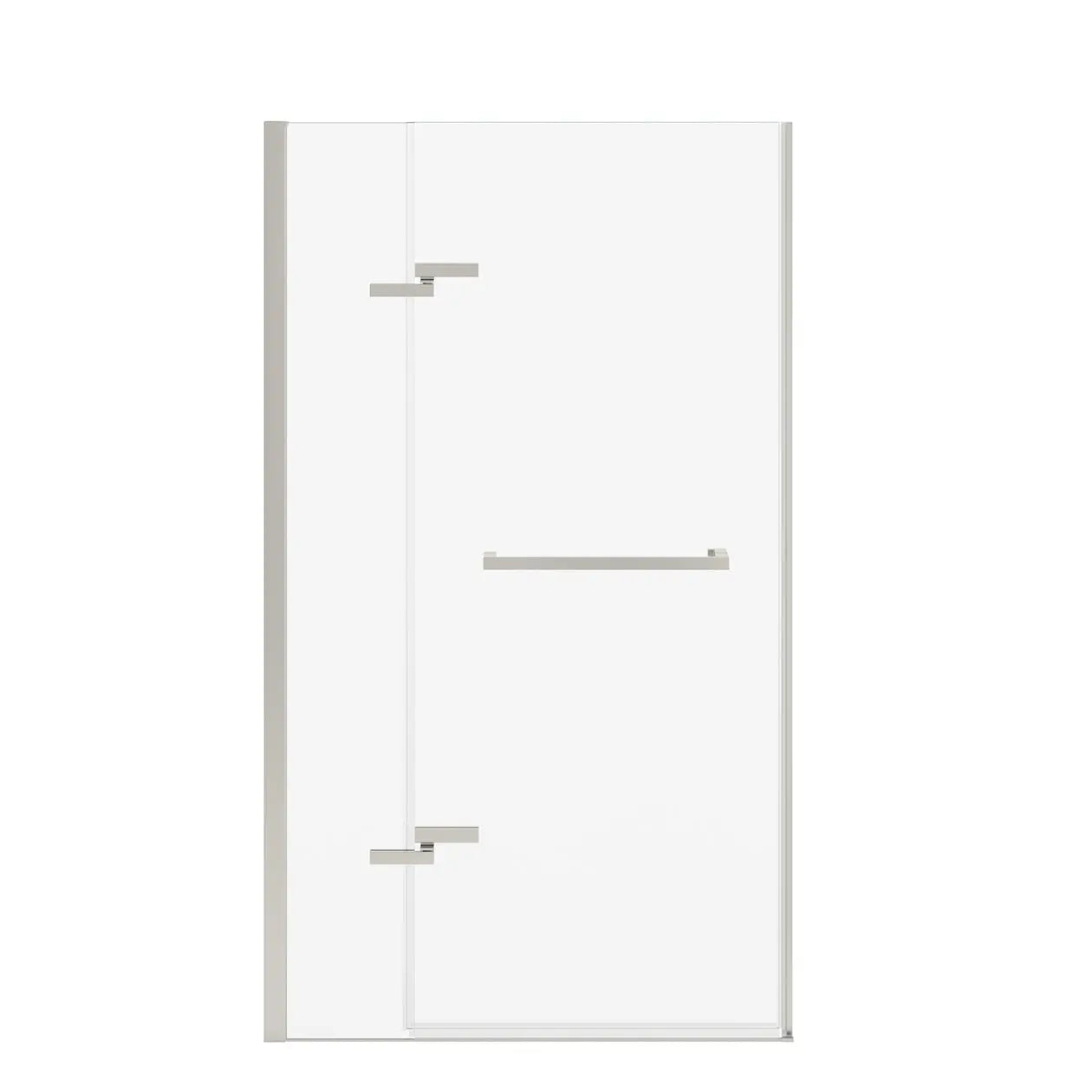 Reveal Sleek 71 38-41 x 71 1/2 in. 8mm Pivot Shower Door for Alcove Installation with Clear glass in Brushed Nickel - Plumbing Market