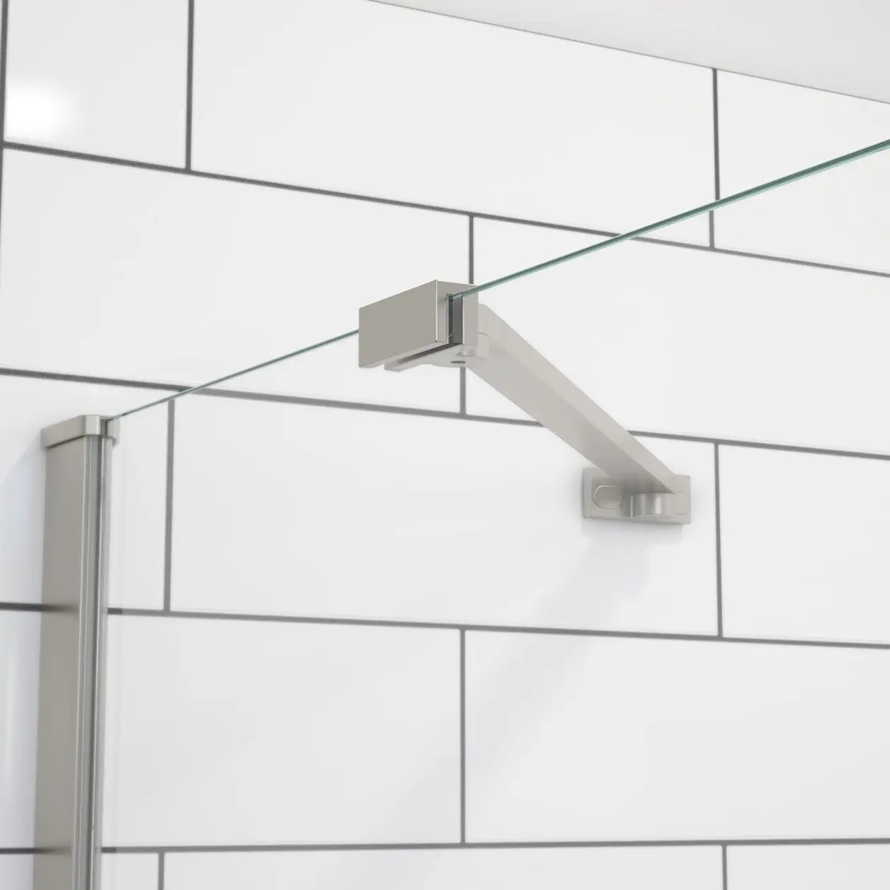 Reveal Sleek 71 38-41 x 71 1/2 in. 8mm Pivot Shower Door for Alcove Installation with Clear glass in Brushed Nickel - Plumbing Market