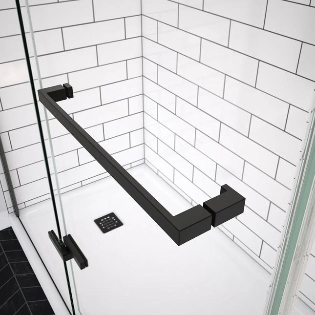 Reveal Sleek 71 38-41 x 71 1/2 in. 8mm Pivot Shower Door for Alcove Installation with Clear glass in Matte Black - Plumbing Market