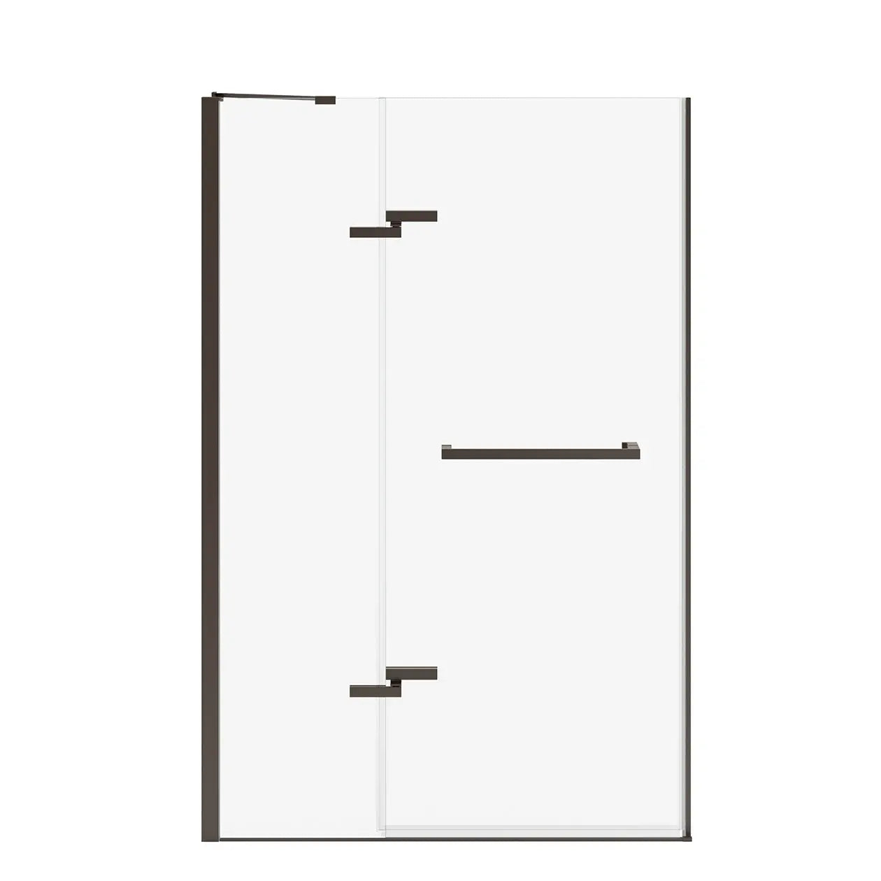 Reveal Sleek 71 44-47 x 71 1/2 in. 8 mm Pivot Shower Door for Alcove Installation with Clear glass in Dark Bronze - Plumbing Market