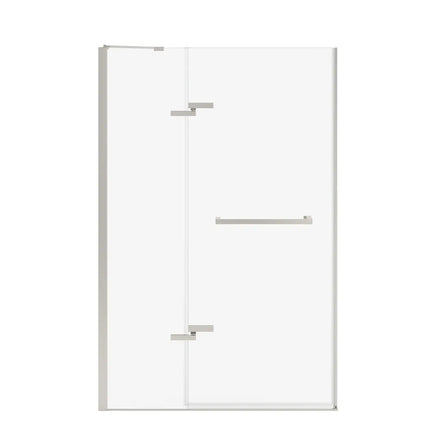 Reveal Sleek 71 44-47 x 71 1/2 in. 8mm Pivot Shower Door for Alcove Installation with Clear glass in Brushed Nickel - Plumbing Market