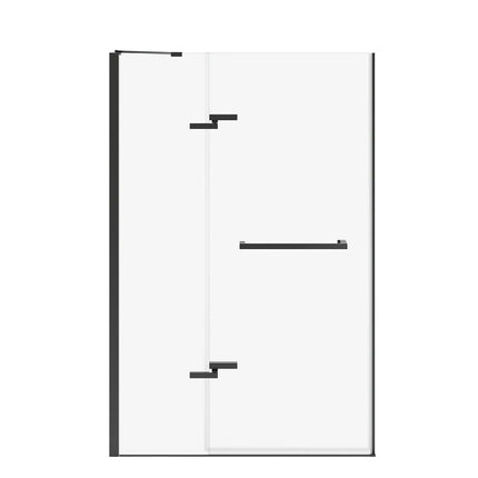 Reveal Sleek 71 44-47 x 71 1/2 in. 8mm Pivot Shower Door for Alcove Installation with Clear glass in Matte Black - Plumbing Market