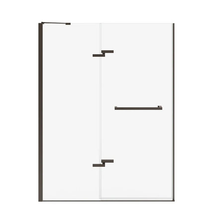 Reveal Sleek 71 51 1/2-54 1/2 x 71 1/2 in. 8 mm Pivot Shower Door for Alcove Installation with Clear glass in Dark Bronze - Plumbing Market