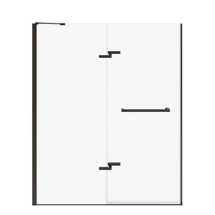 Reveal Sleek 71 56-59 x 71 1/2 in. 8 mm Pivot Shower Door for Alcove Installation with Clear glass in Dark Bronze - Plumbing Market