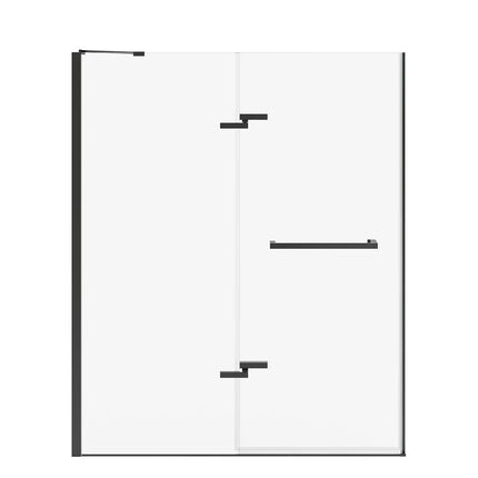 Reveal Sleek 71 56-59 x 71 1/2 in. 8mm Pivot Shower Door for Alcove Installation with Clear glass in Matte Black - Plumbing Market