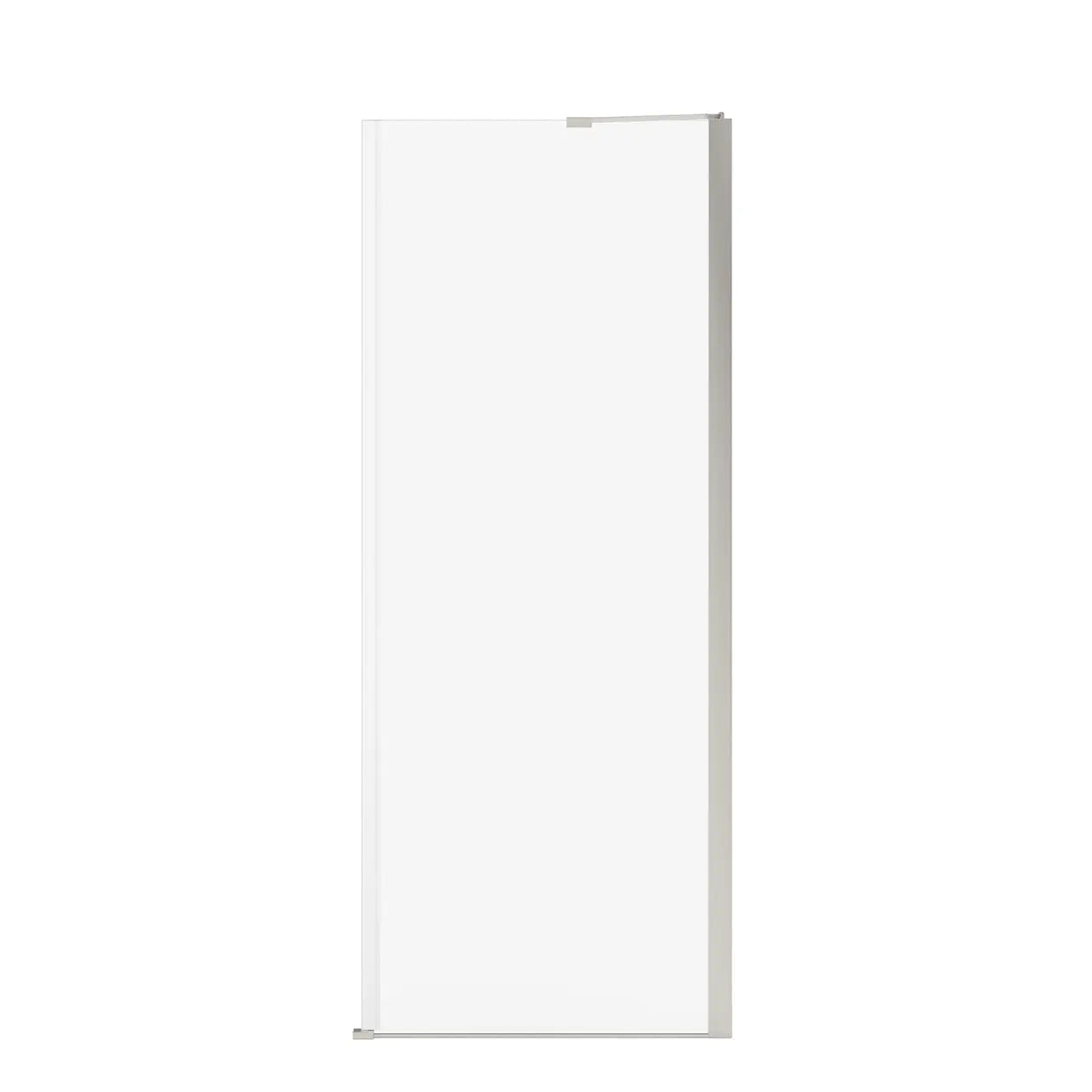 Reveal Sleek 71 Return Panel for 32 in. Base with Clear glass in Brushed Nickel - Plumbing Market