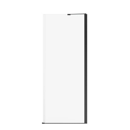 Reveal Sleek 71 Return Panel for 32 in. Base with Clear glass in Matte Black - Plumbing Market