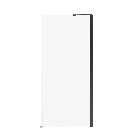 Reveal Sleek 71 Return Panel for 36 in. Base with Clear glass in Matte Black - Plumbing Market
