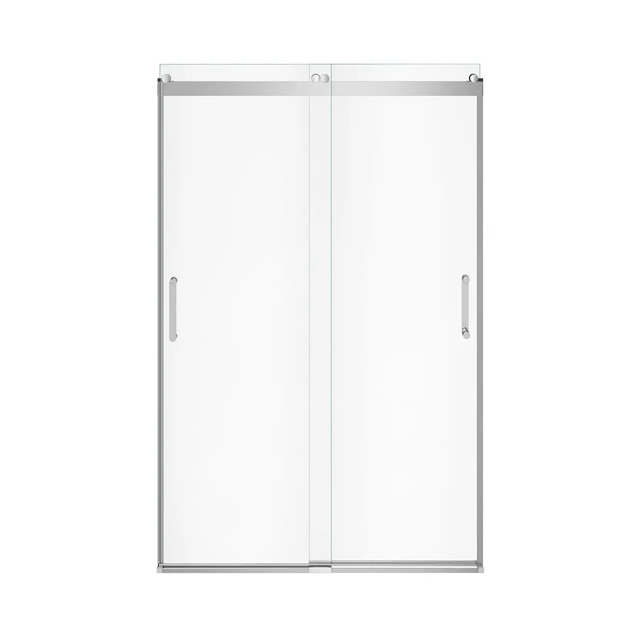 Revelation Round 44-47 x 70 ½-73 in. 8mm Bypass Shower Door for Alcove Installation with Clear glass in Chrome - Plumbing Market
