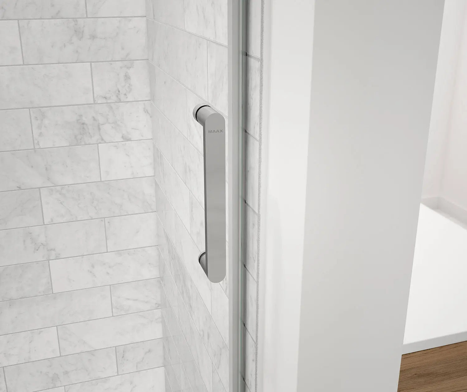 Revelation Round 56-59 x 56 ¾-59 ¼ in. 8mm Bypass Tub Door for Alcove Installation with Clear glass in Chrome - Plumbing Market