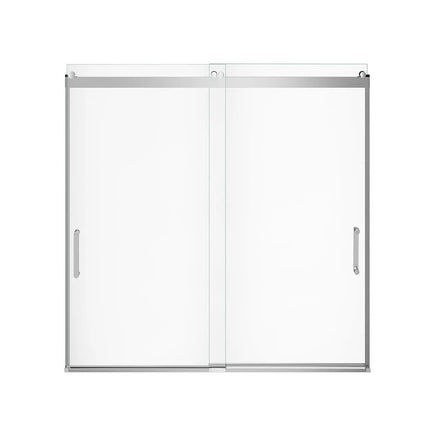 Revelation Round 56-59 x 56 ¾-59 ¼ in. 8mm Bypass Tub Door for Alcove Installation with Clear glass in Chrome - Plumbing Market