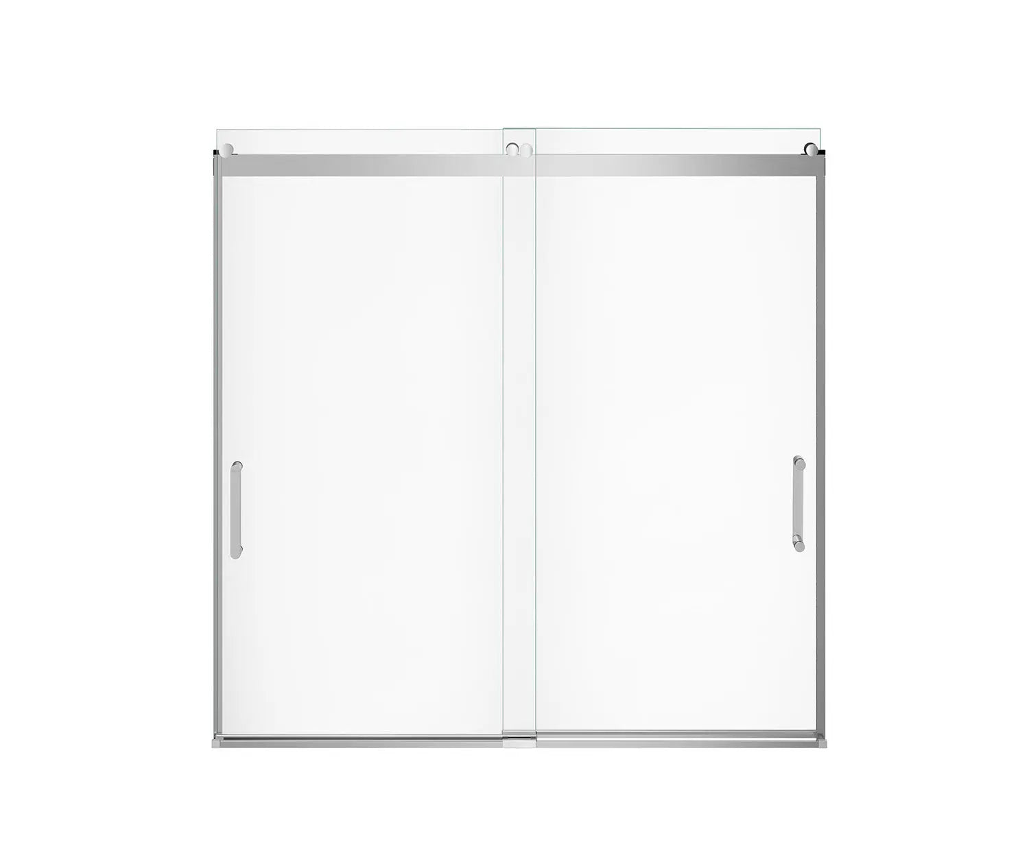 Revelation Round 56-59 x 56 ¾-59 ¼ in. 8mm Bypass Tub Door for Alcove Installation with Clear glass in Chrome - Plumbing Market