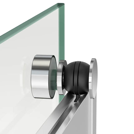 Revelation Round 56-59 x 56 ¾-59 ¼ in. 8mm Bypass Tub Door for Alcove Installation with Clear glass in Matte Black - Plumbing Market