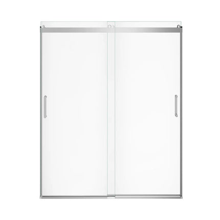 Revelation Round 56-59 x 70 ½-73 in. 8mm Bypass Shower Door for Alcove Installation with Clear glass in Chrome - Plumbing Market