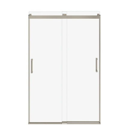 Revelation Square 44-47 x 70 ½-73 in. 6 mm Bypass Shower Door for Alcove Installation with Clear glass in Brushed Nickel - Plumbing Market