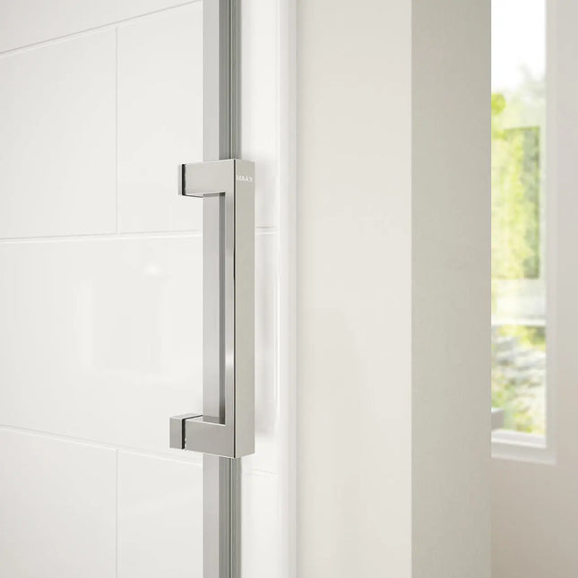 Revelation Square 44-47 x 70 ½-73 in. 8mm Bypass Shower Door for Alcove Installation with Clear glass in Chrome - Plumbing Market