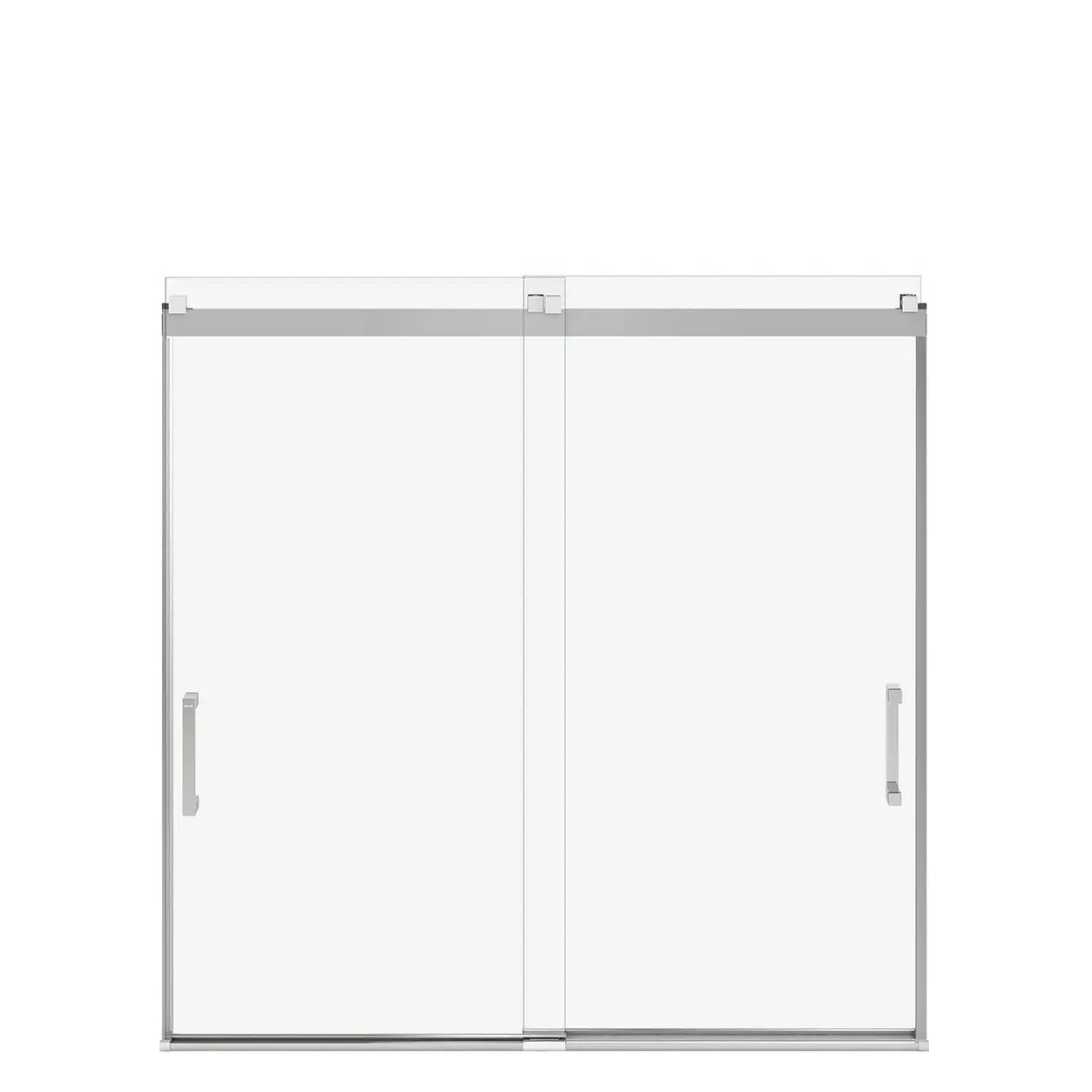 Revelation Square 56-59 x 56 ¾-59 ¼ in. 6 mm Bypass Tub Door for Alcove Installation with Clear glass in Chrome - Plumbing Market