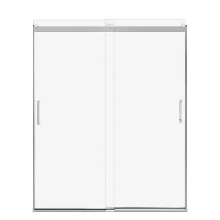 Revelation Square 56-59 x 70 ½-73 in. 6 mm Bypass Shower Door for Alcove Installation with Clear glass in Chrome - Plumbing Market
