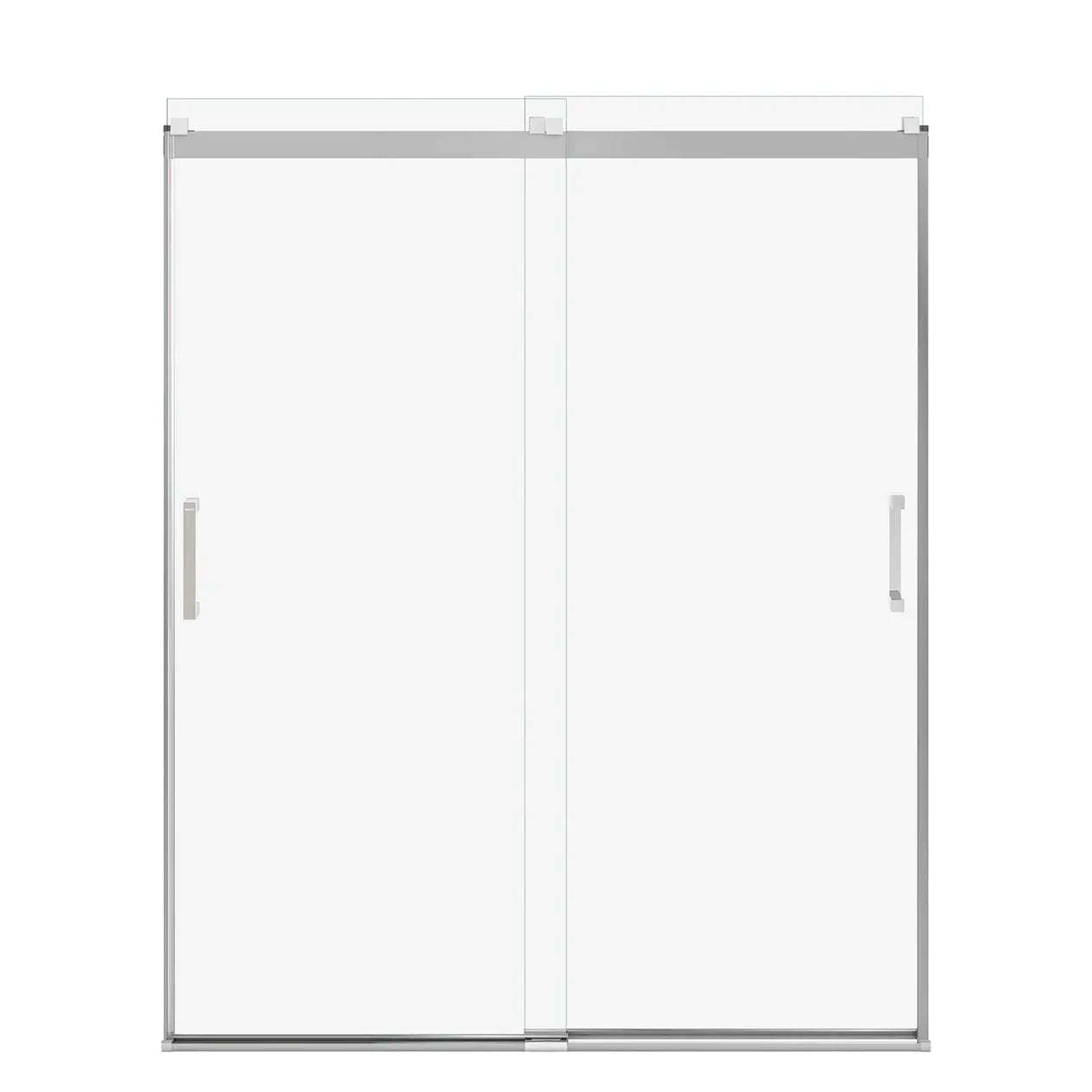 Revelation Square 56-59 x 70 ½-73 in. 8mm Bypass Shower Door for Alcove Installation with Clear glass in Chrome - Plumbing Market
