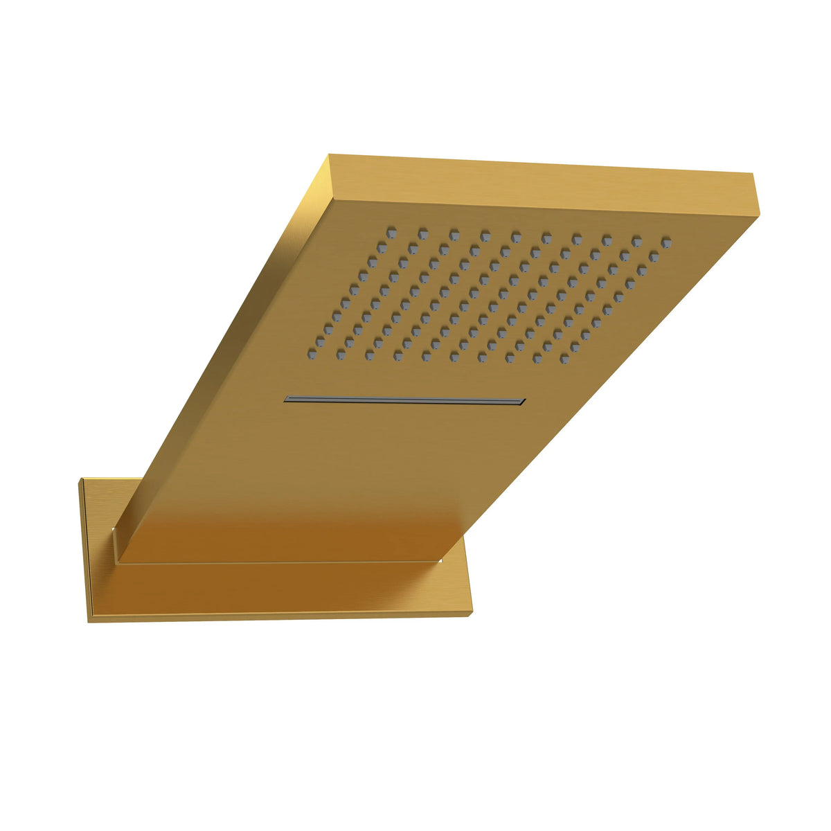 Riobel 22" X 9" Waterfall And Rain Showerhead 404 - Brushed Gold (404BG)