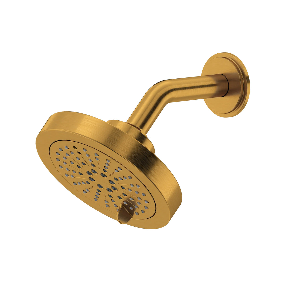 Riobel 5" 6-Function Showerhead With Arm 386 - Brushed Gold (386BG-15)