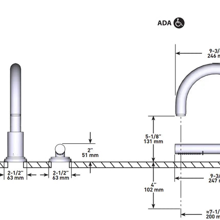 Riobel Arca 3-Hole Deck Mount Tub Filler Trim - Plumbing Market