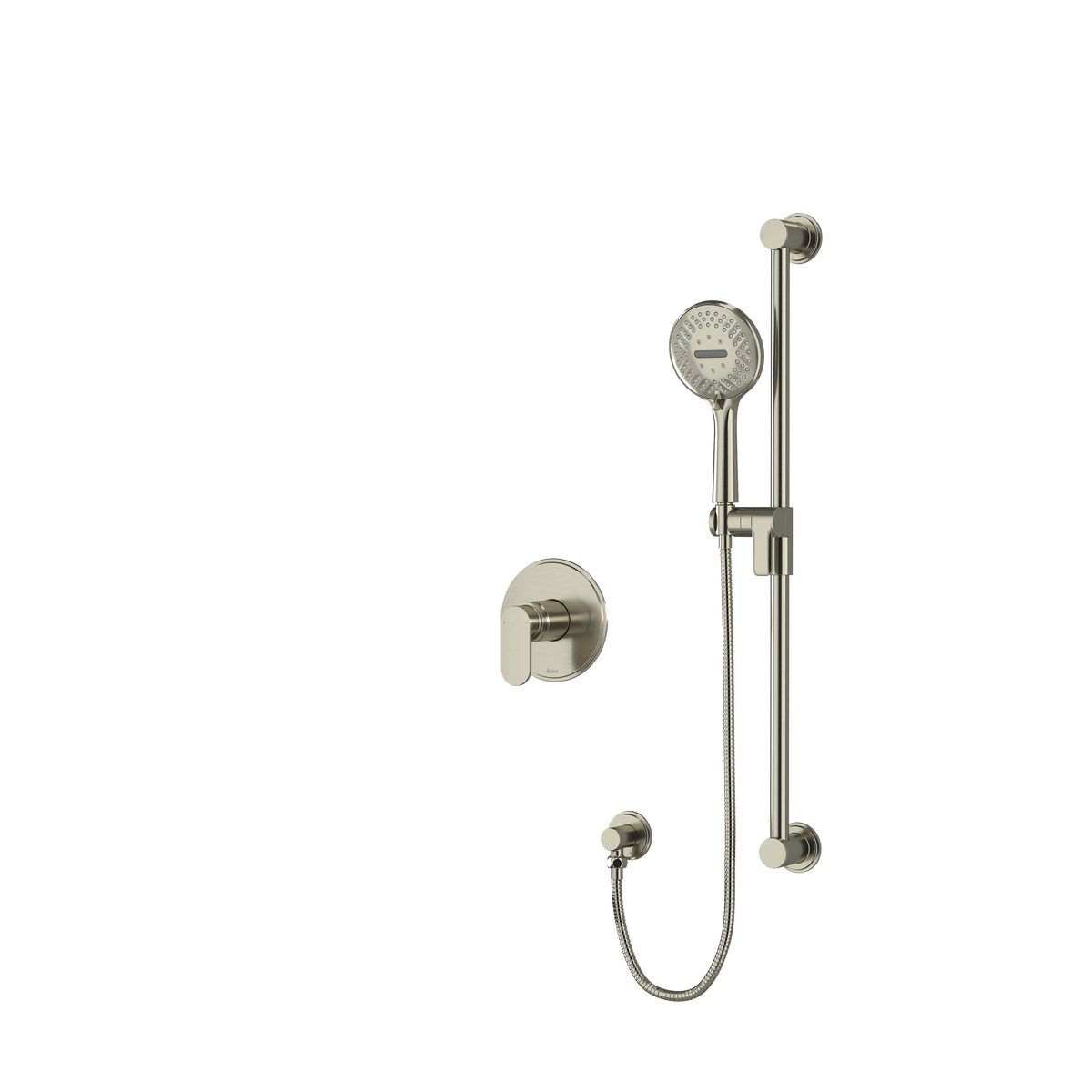 Riobel Arca Pressure Balance Shower with Hand Shower Rail 1/2" - Brushed Nickel (AA54BN-SPEX)