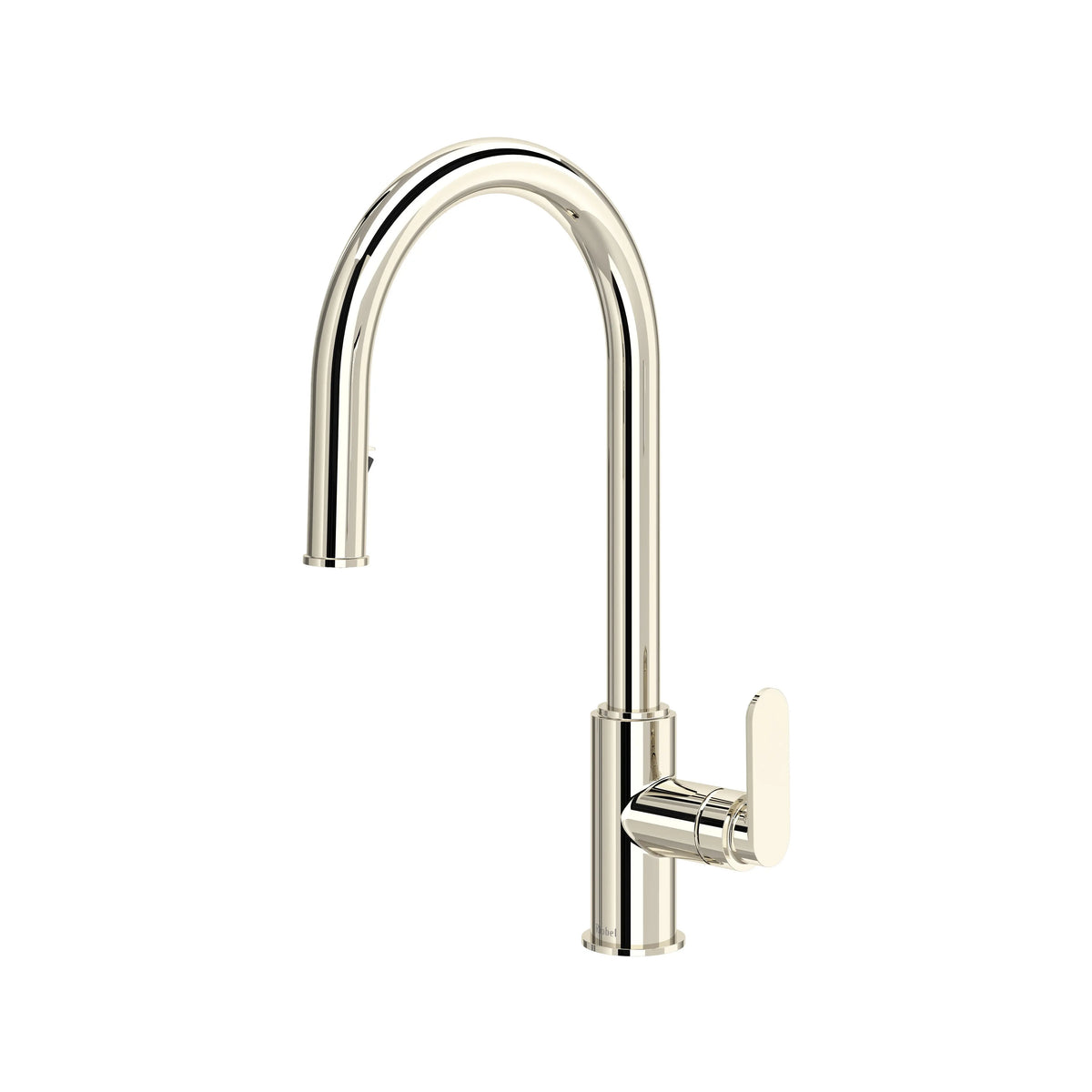 Riobel Arca Pull-Down Kitchen Faucet C-Spout - Polished Nickel (AA201PN)