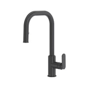 Riobel Arca Pull-Down Kitchen Faucet U-Spout - Black (AASQ201BK)