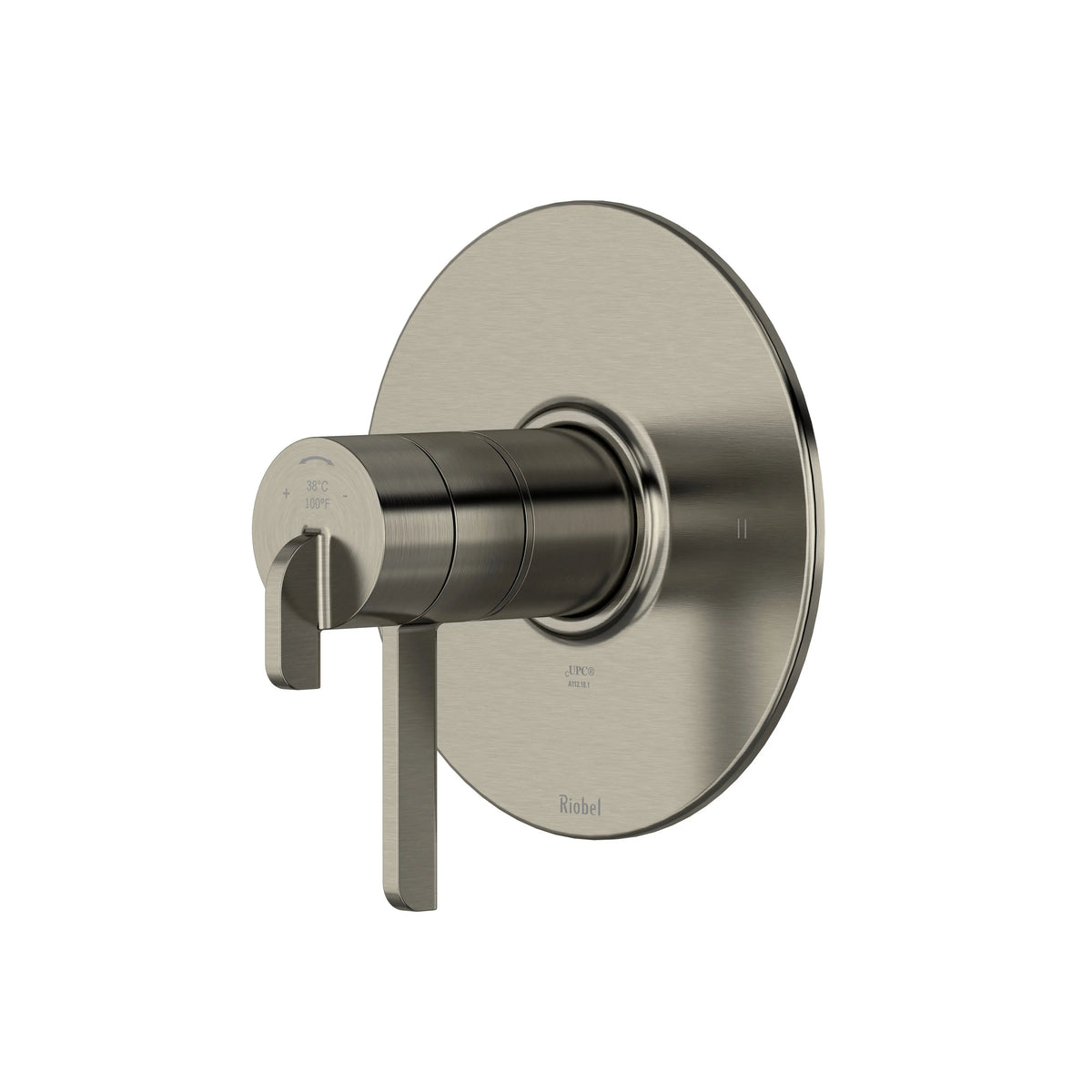 Riobel Authentica 1/2" Thermostatic & Pressure Balance Valve Trim with 2 Functions - Brushed Nickel (TAU44BN)