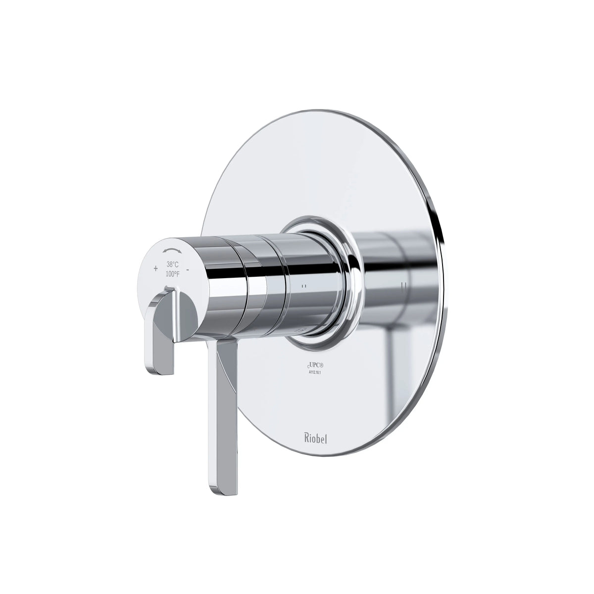 Riobel Authentica 1/2" Thermostatic & Pressure Balance Valve Trim with 2 Functions - Chrome (TAU44C)