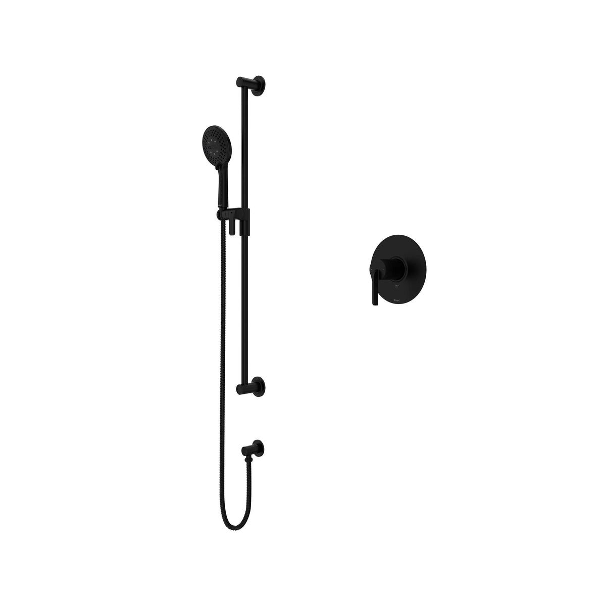 Riobel Authentica Pressure Balance Shower with Hand Shower Set - Black (AU54BK)