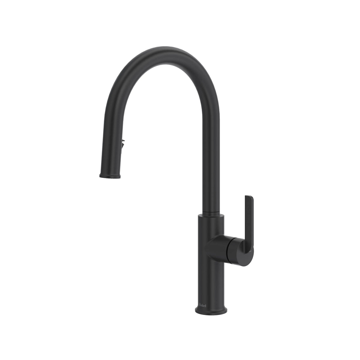 Riobel Authentica Pull-Down Kitchen Faucet with C-Spout - Black (AU201BK)