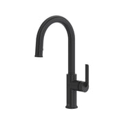 Riobel Authentica Pull-Down Kitchen Faucet with Single Spray - Black (AU101BK)