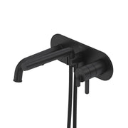 Riobel Authentica Wall-Mount Thermostatic/Pressure Balance Tub Filler Trim with Hand Shower - Black (TAU21BK)