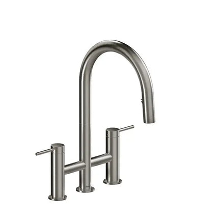 Riobel Azure Bridge Pull-Down Kitchen Faucet With C-Spout - Plumbing Market