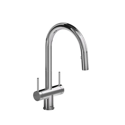 Riobel Azure Two Handle Pull-Down Kitchen Faucet With C-Spout - Plumbing Market