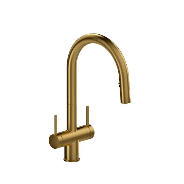 Riobel Azure Two Handle Pull-Down Kitchen Faucet With C-Spout - Plumbing Market
