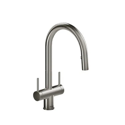 Riobel Azure Two Handle Pull-Down Kitchen Faucet With C-Spout - Plumbing Market