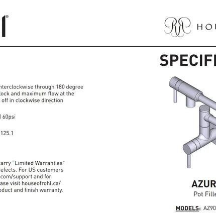 Riobel Azure Wall Mount Pot Filler - Plumbing Market