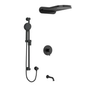 Riobel Edge 1/2" Thermostatic & Pressure Balance Shower Kit 2745 - Black (KIT2745EDTMBK)