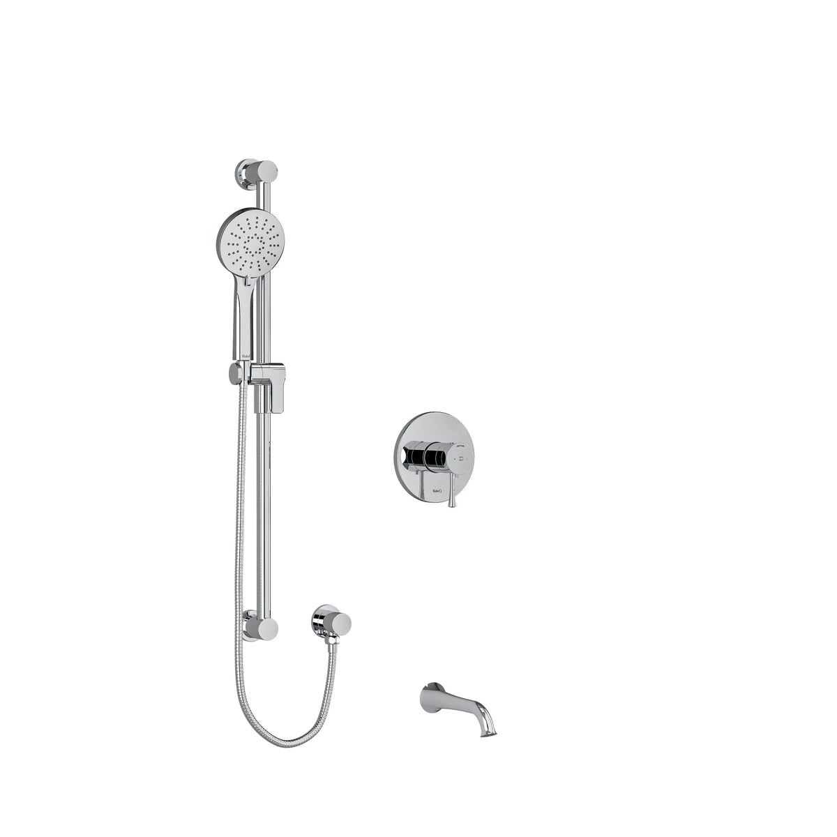 Riobel Edge 1/2" Thermostatic & Pressure Balance Shower Trim Kit 1244 - Chrome (TKIT1244EDTMC)